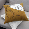 Nordic Modern Corduroy Embroidered Throw Pillow