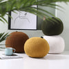 Round Velvet Soft Ball Sofa Pillow On Bay Window Bed