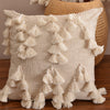 Moroccan style cotton tassel cushion pillow