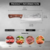 Kegani Meat Cleaver Knife  - High Carbon Steel Butcher Knife For Meat Cutting, Bone Cutting