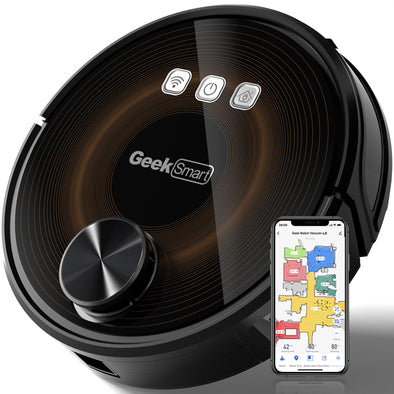 Geek Smart L8 Robot Vacuum Cleaner And Mop, LDS Navigation, Wi-Fi Connected APP, MAX 2700 PA Suction